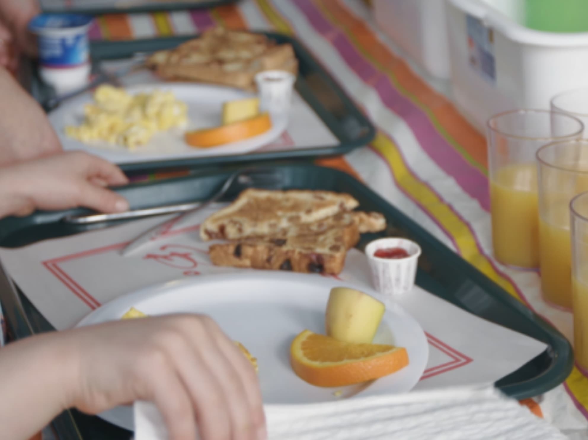 Child eating breakfast